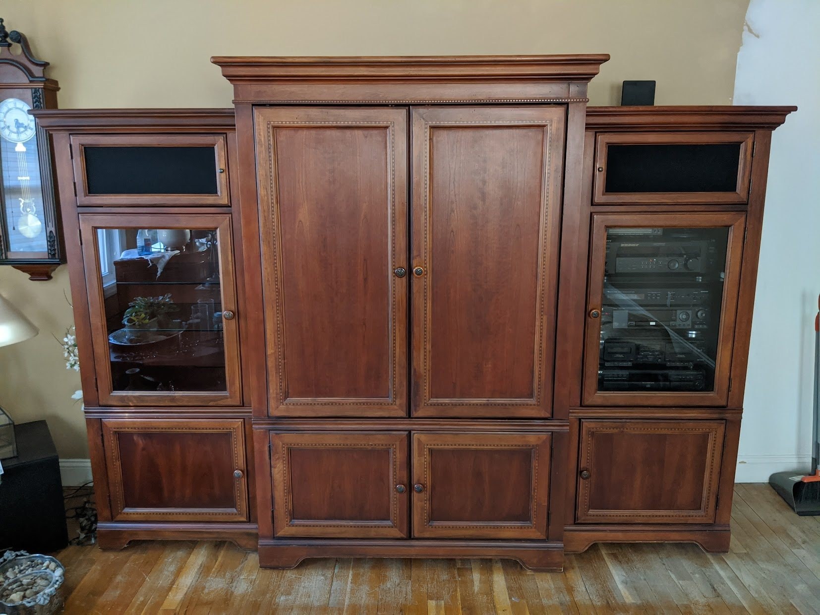 Entertainment center before