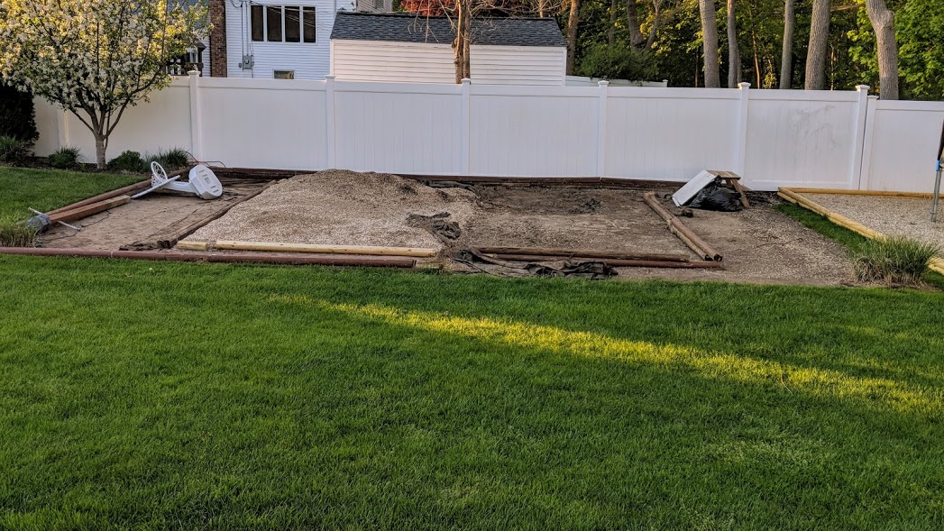 Backyard area before project